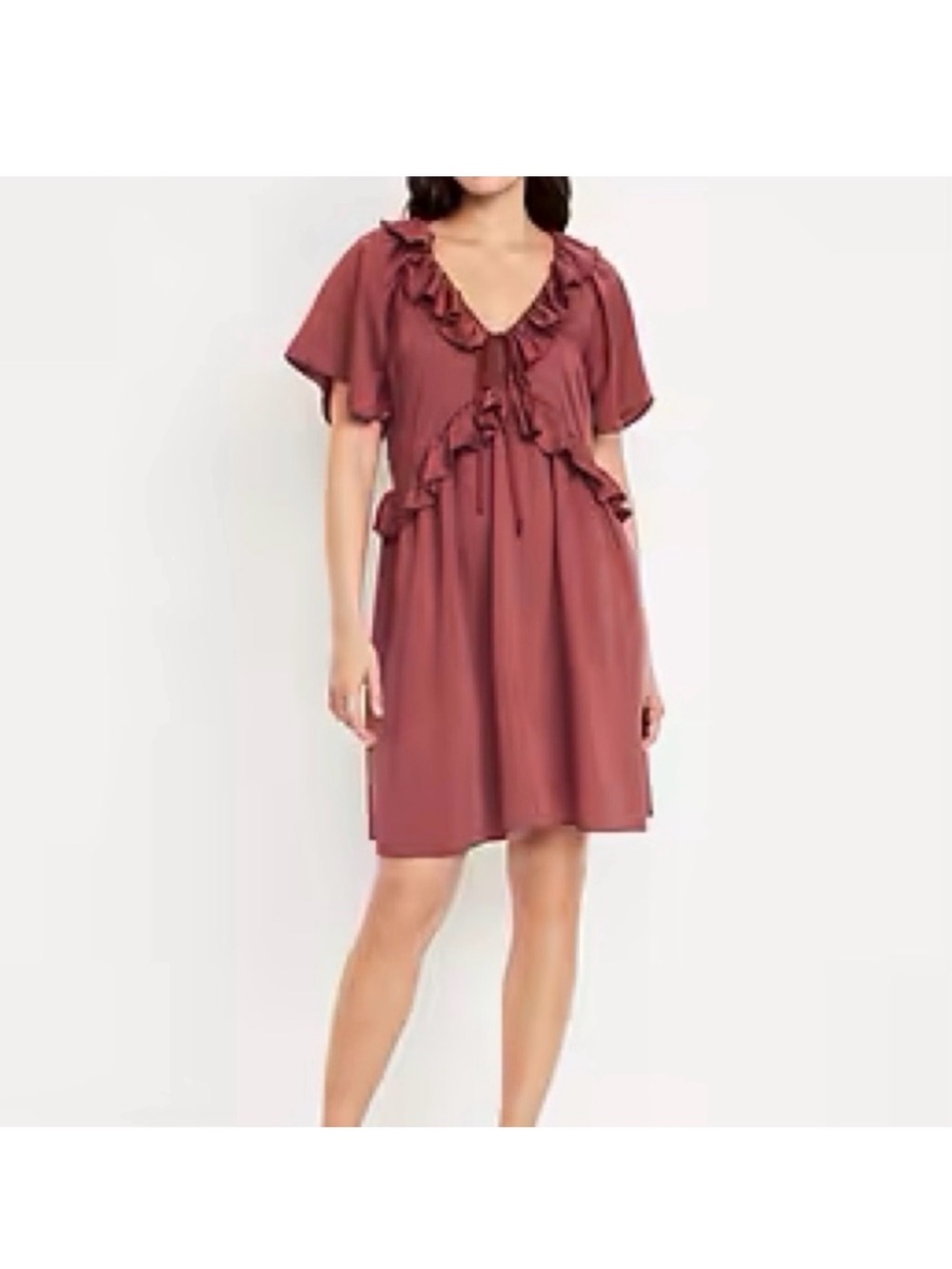 New. Old navy. Xxl. Ruffled V-Neck Chemise Nightdress in Dusty Rose